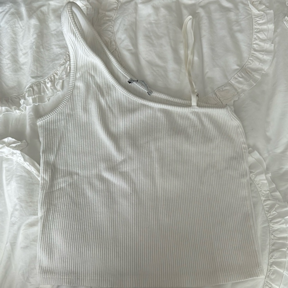 zara one shoulder tank top